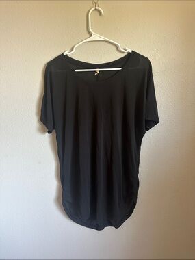 Lucy black sheer workout tunic